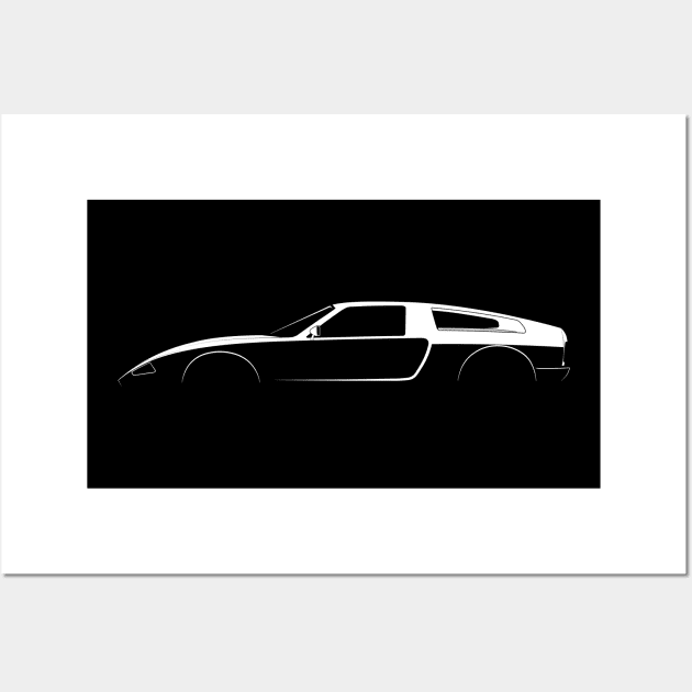 Mercedes-Benz C111-II Silhouette Wall Art by Car-Silhouettes